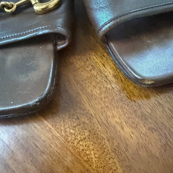 Gucci Brown leather mule sandal - Picture 4 of 6